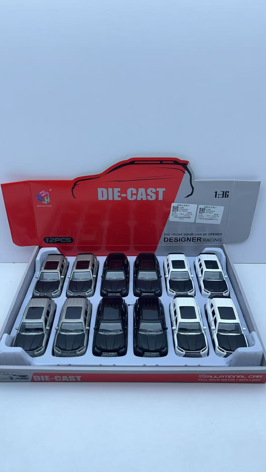 1: 36 turn alloy car with sound and light Lexus (12PCS)