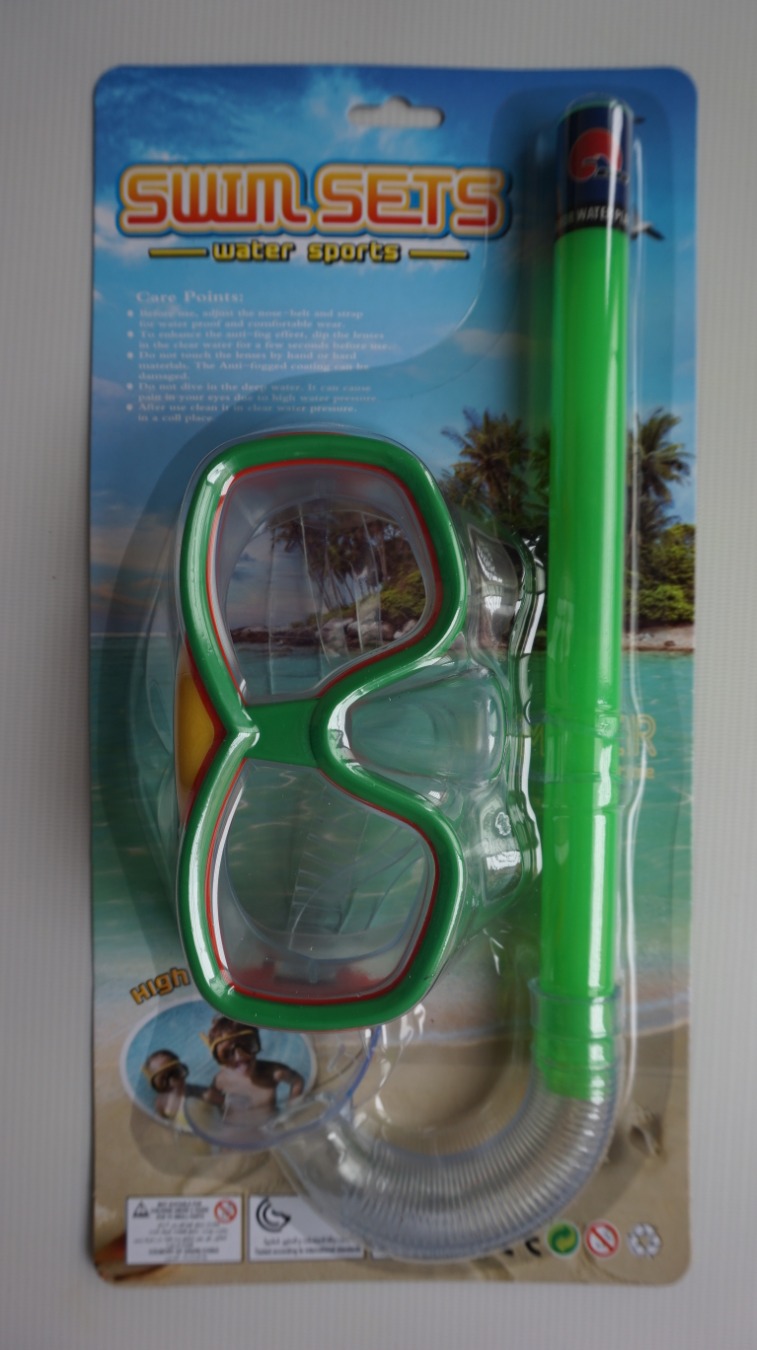 Summer toy swimming supplies single blister SWIMMING GOGGLE breathing tube