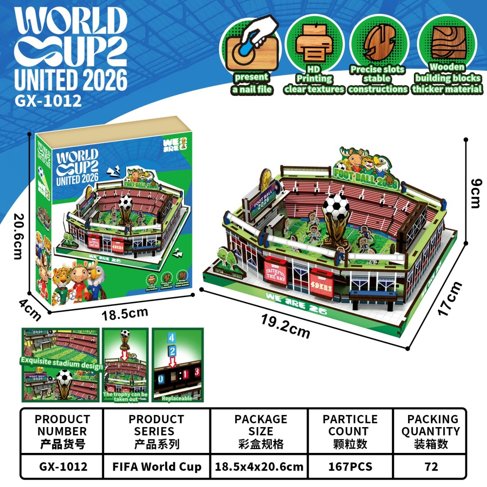World Cup DIY Miniature Scene Wooden Toys Boutique