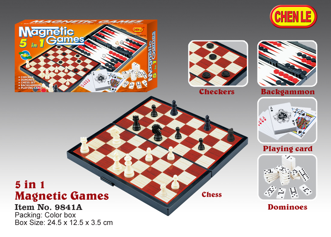5-in -1 magnetic game chess