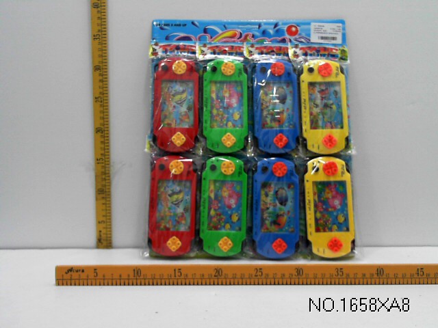 8 PCS PSP6000 solid color water GAME MACHINE hanging version-children's toys water THROWING SET machine decompression toys