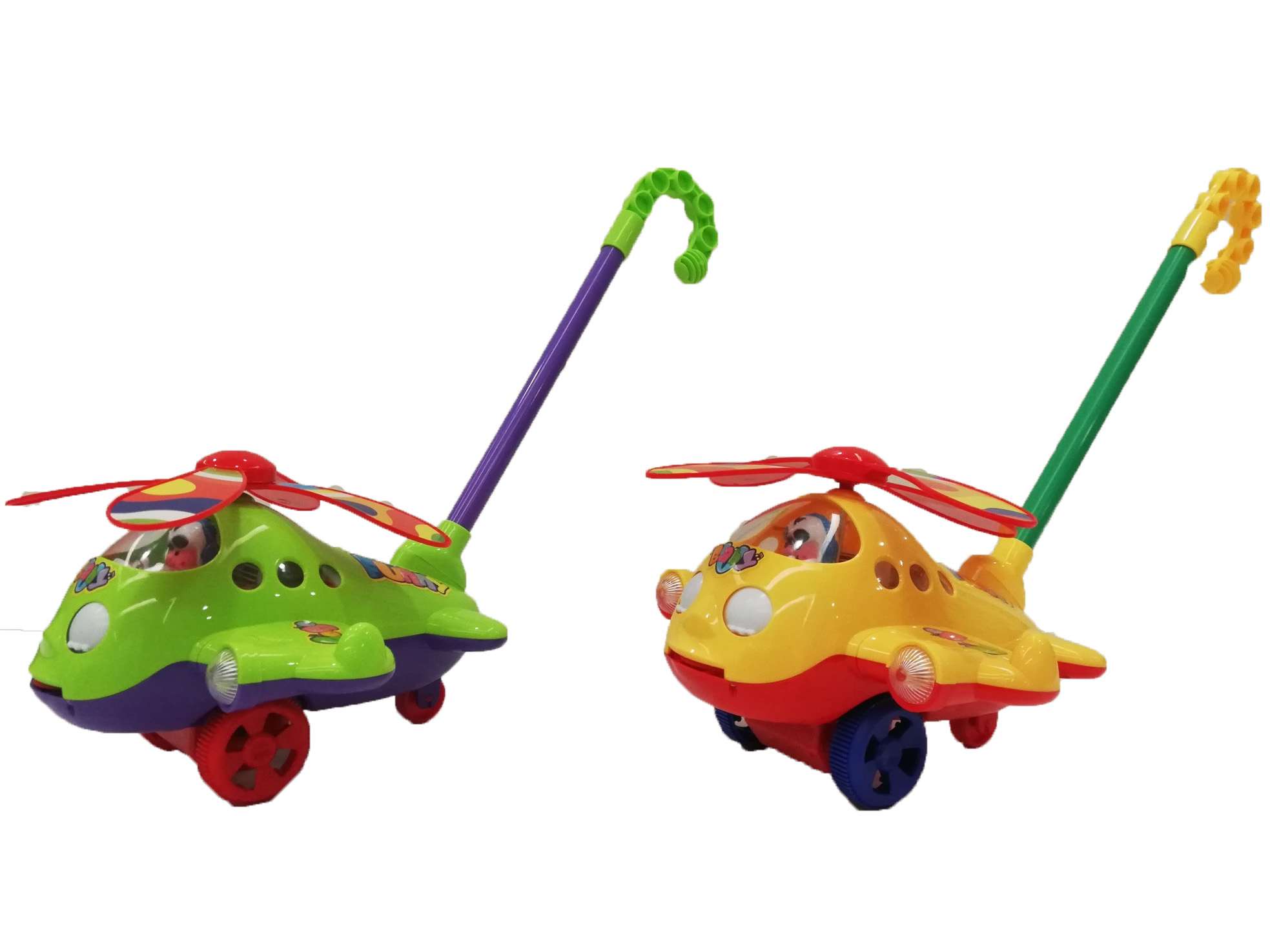 Educational Toddler Hand Pushing Plane (2COLOR) WITH LIGHT-Children's Early Childhood Toy Children's Hand Pushing BABY WALKER Toy Car