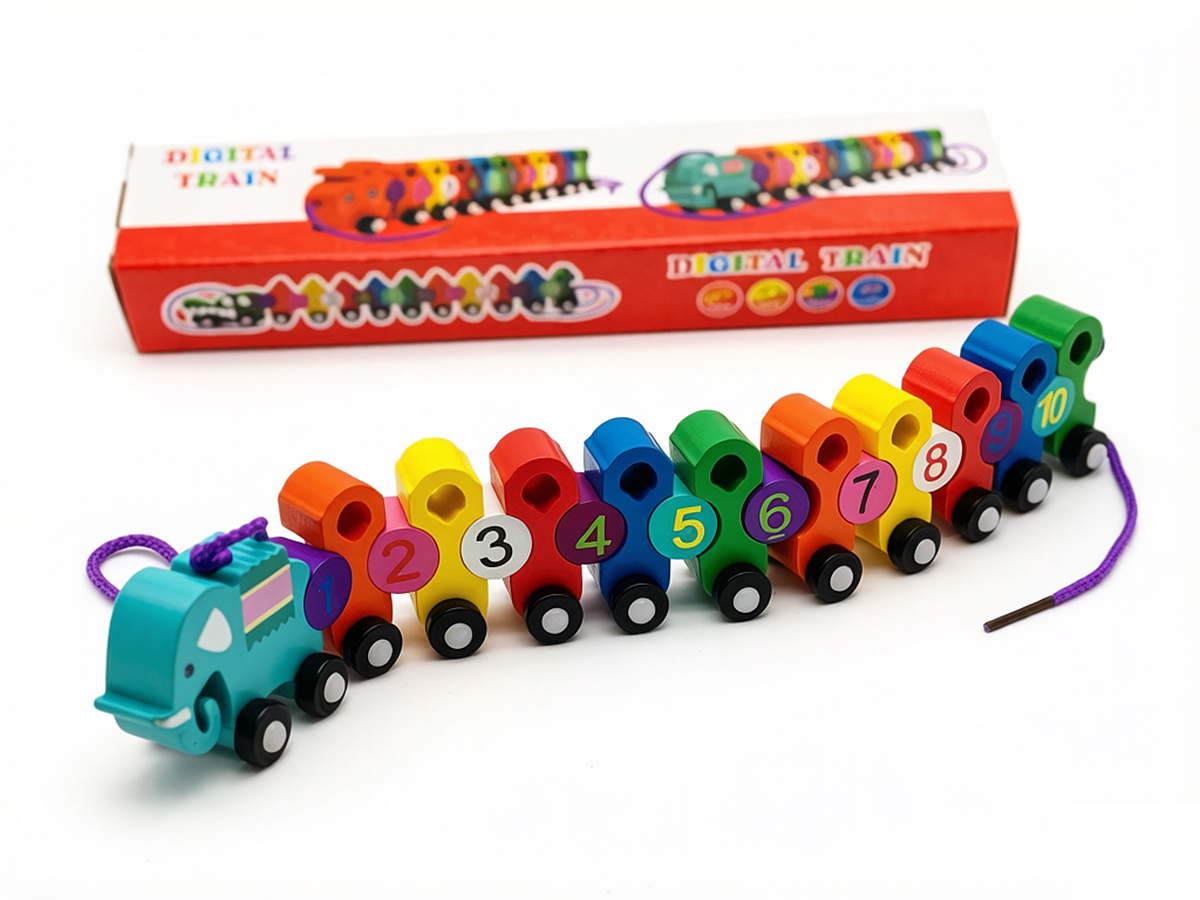 Wooden Toy Train, Number Caterpillar, Multiple Styles
