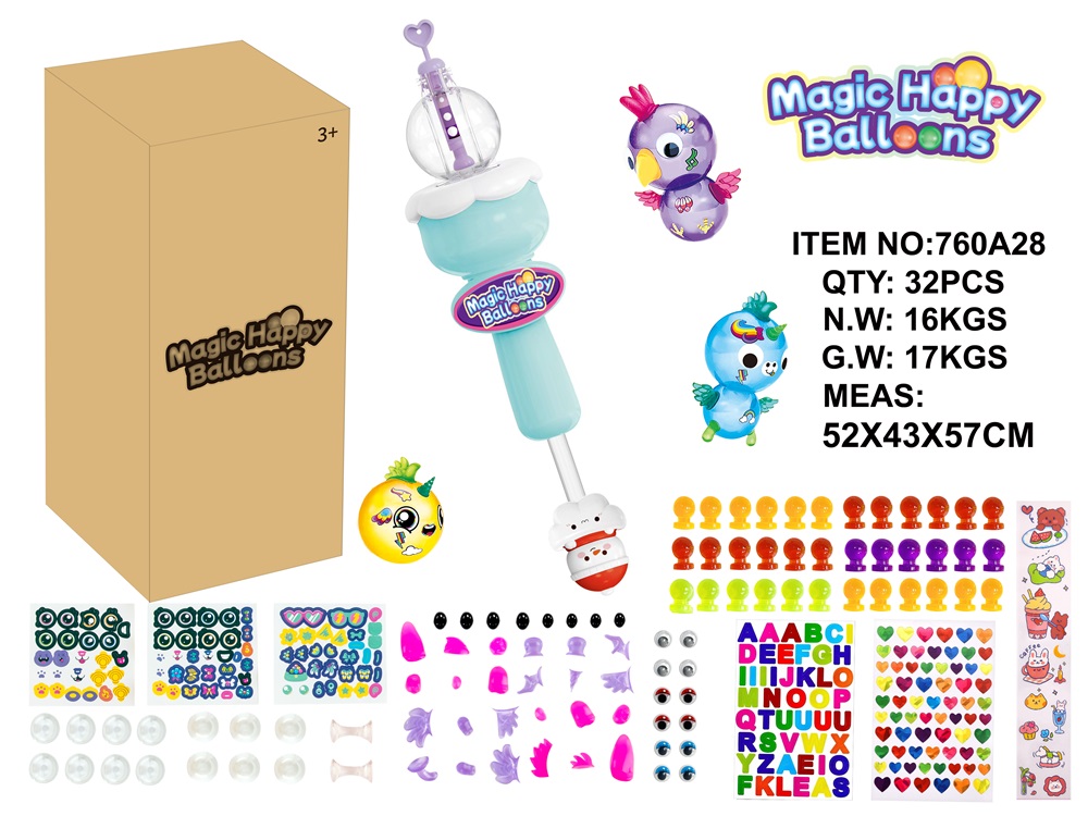 Christmas Snowman Edition Magic Bubble Pop Stick Sensory Fidget Inflatable Baton English Version Upgraded with Multiple Accessories