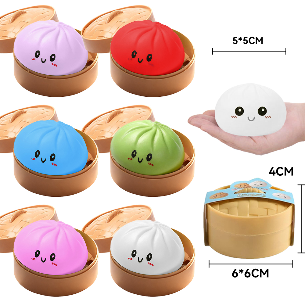 5CM Stress Relief Bread Dough Stuffed Bun Single Pack