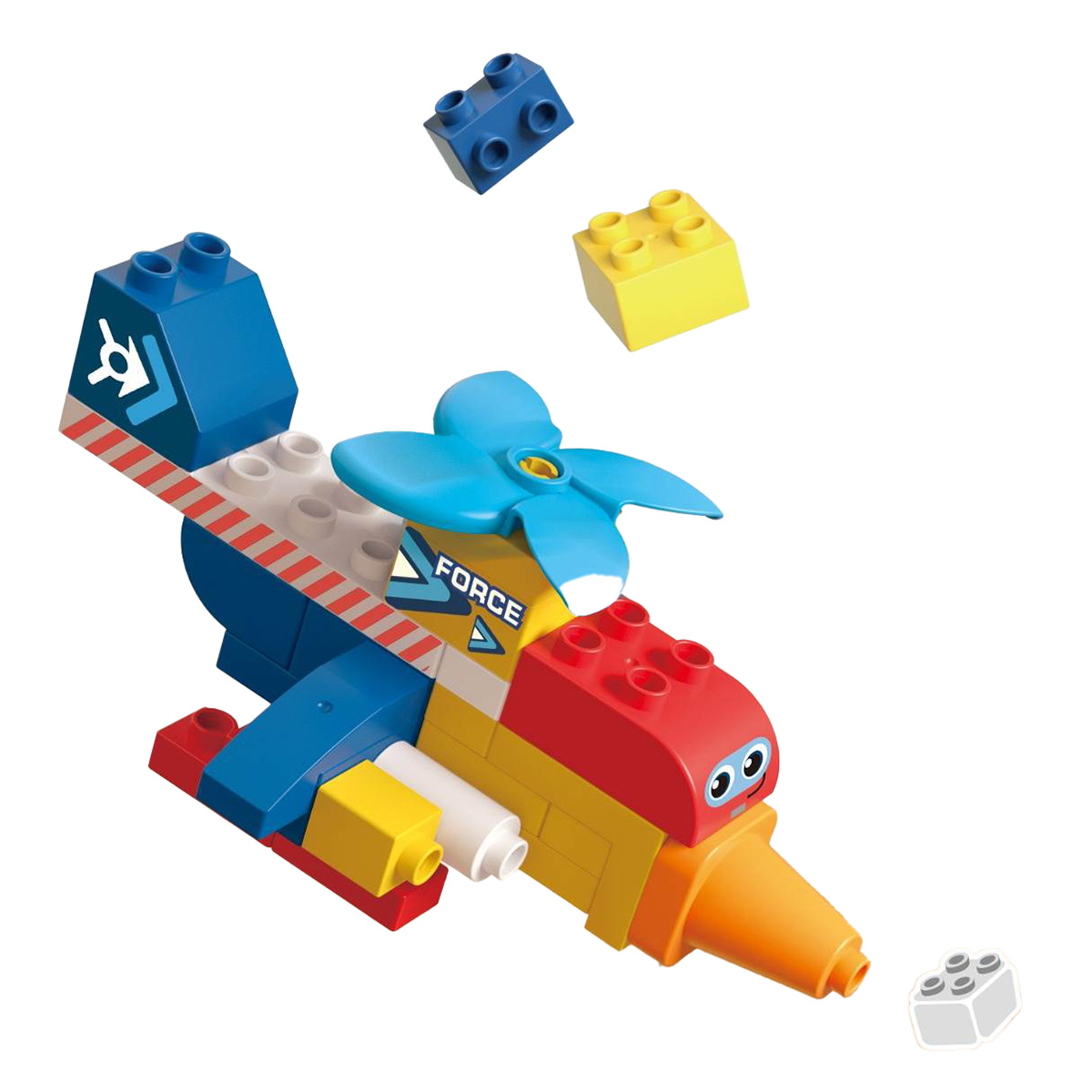 DIY Toy Building Blocks Fighter Jet Compatible with LEGO Large Bricks (29PCS)