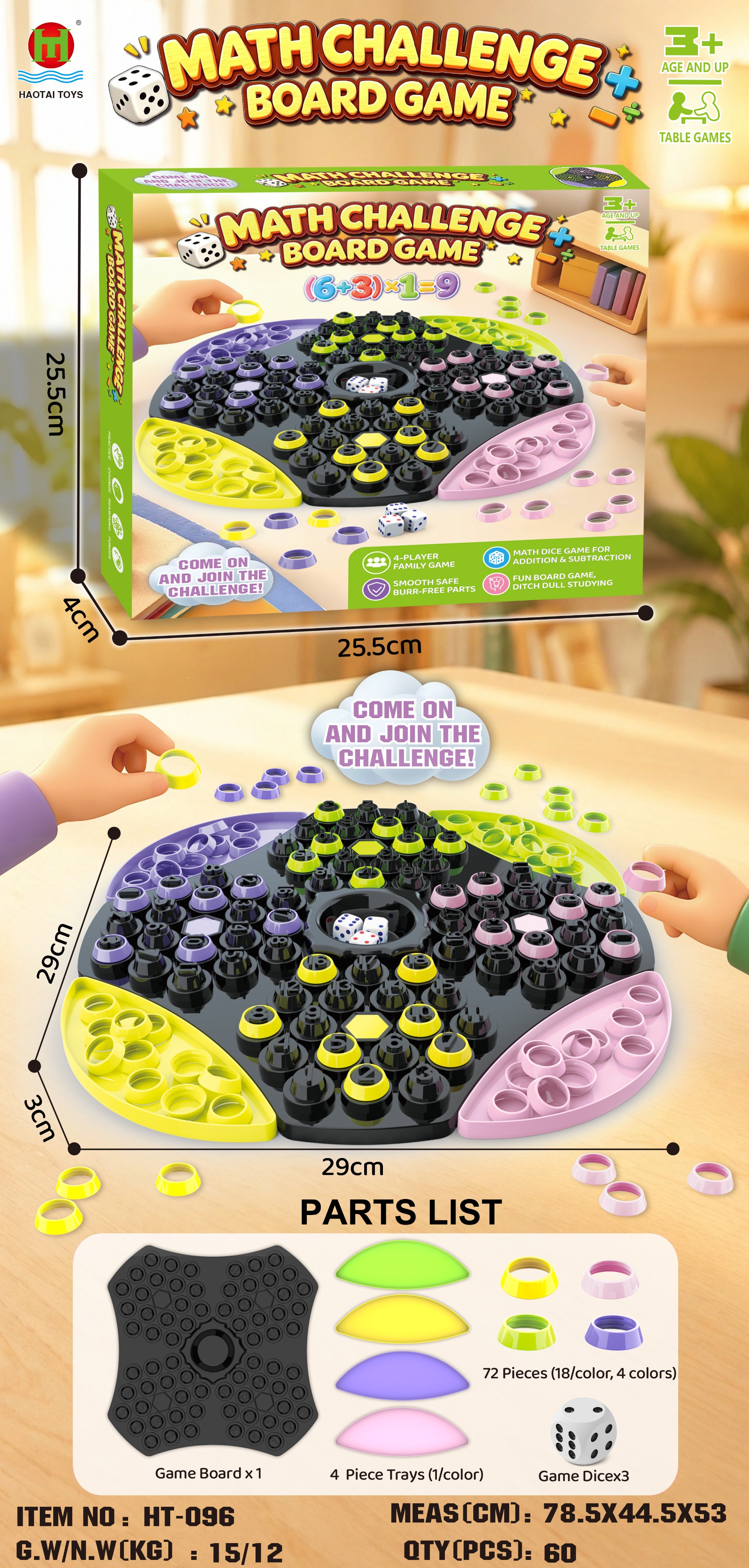 Math Operations Puzzle Board Game