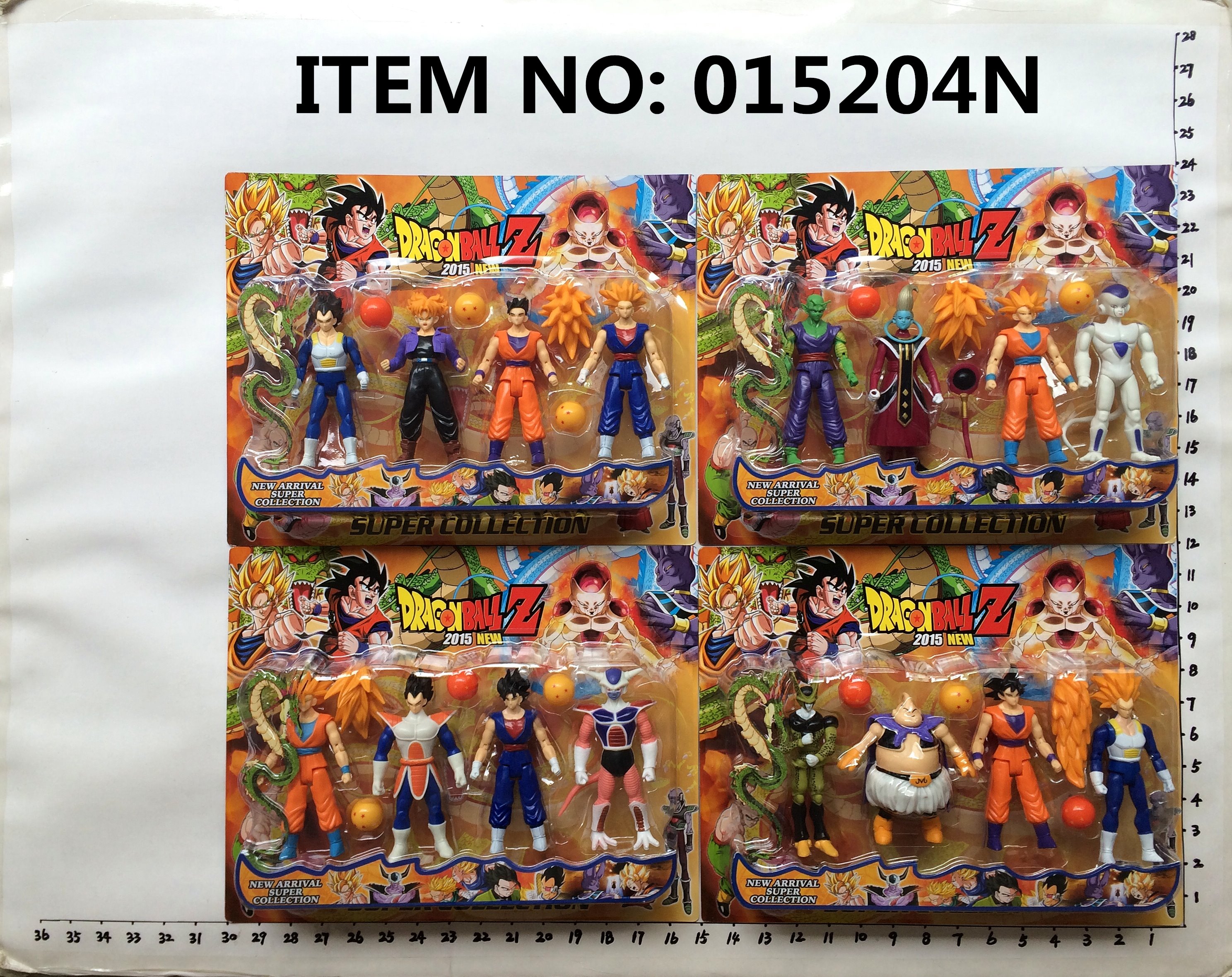 5.75" Dragon Ball 4-Pack Carded (With Ball) 4 Styles