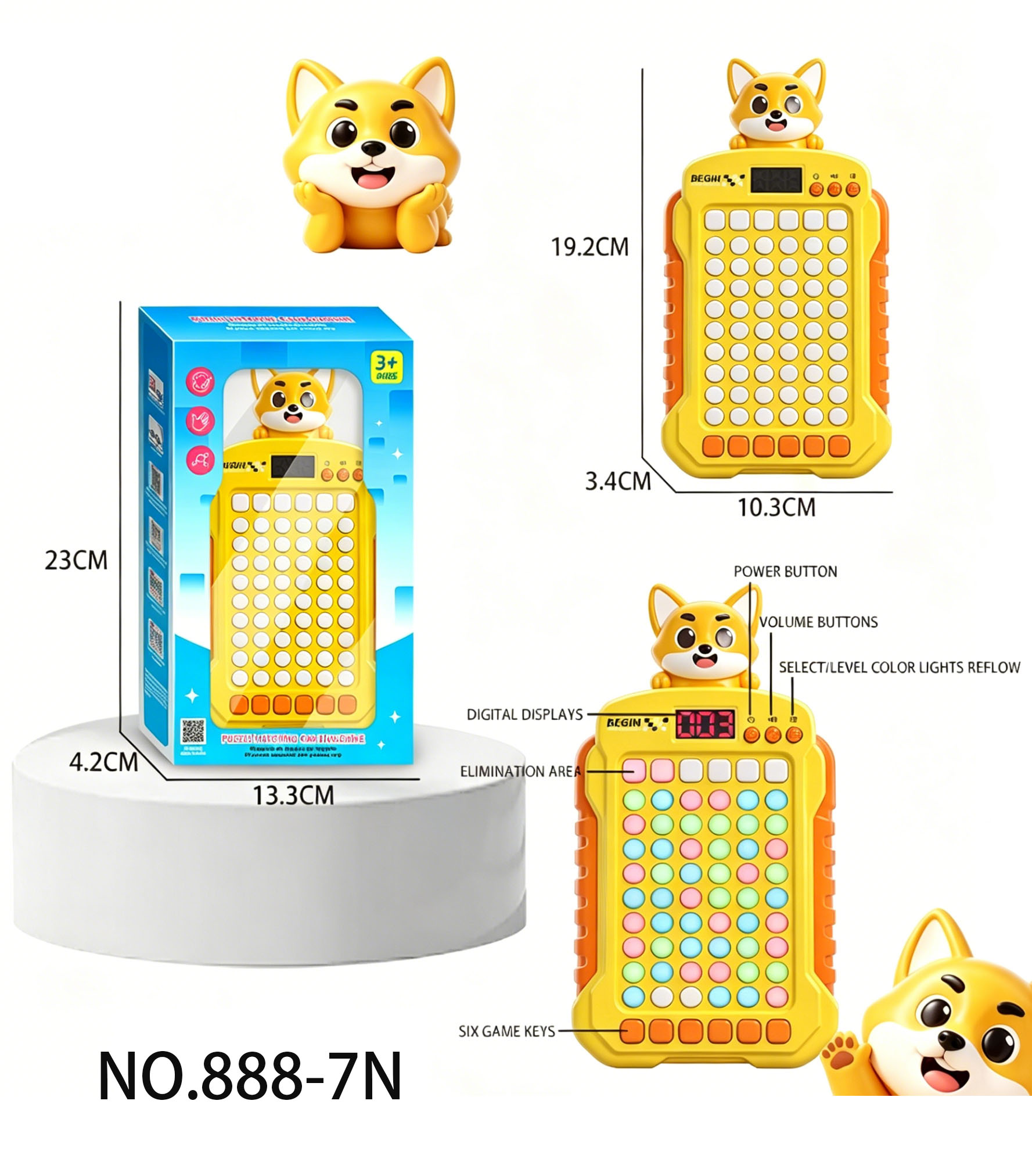 Puppy Matching Game Console Battery Version 4*AA (Batteries Not Included)
