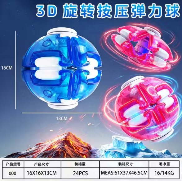 3D Rotating Pressing Stress Ball
