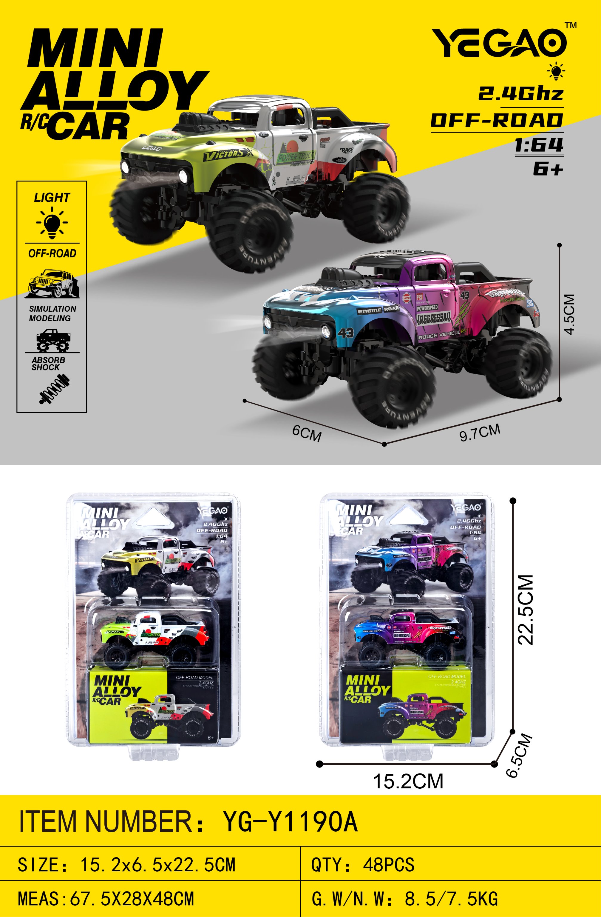 1:64 Off-Road Short Course Truck Rally Livery (Mini Remote Control)