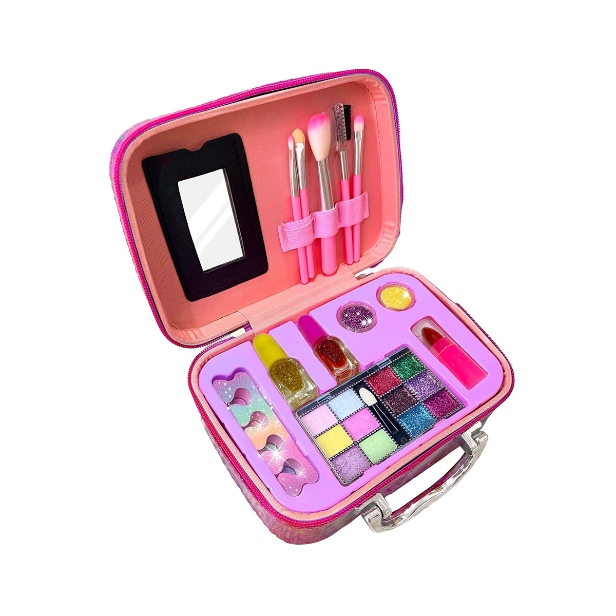 Role-Playing Toy, Cosmetic Toy, Stitch World Cup DIY Nail Art and Makeup Set Handbag