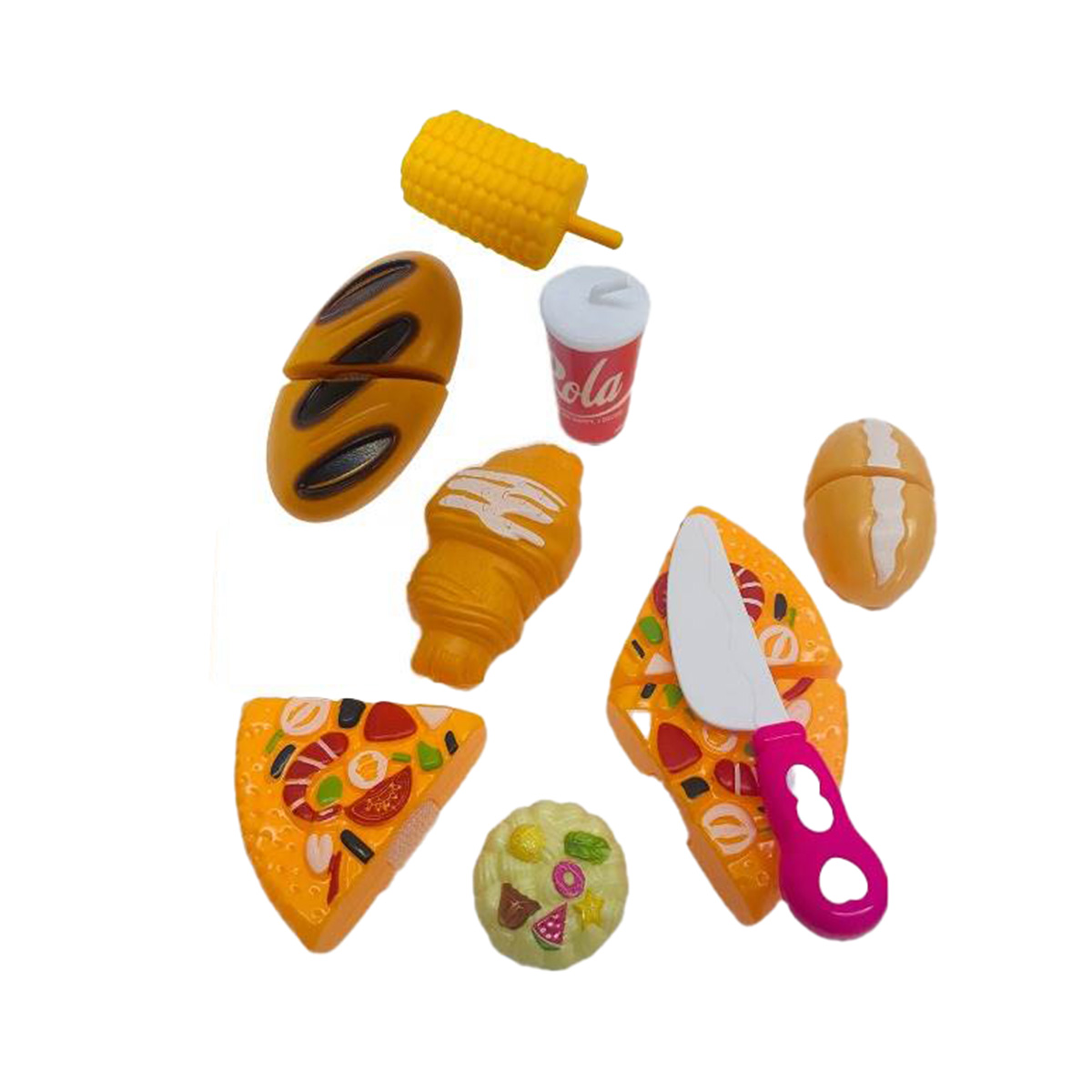 Play House Toy, Tableware Toy, Pizza and Bread Set