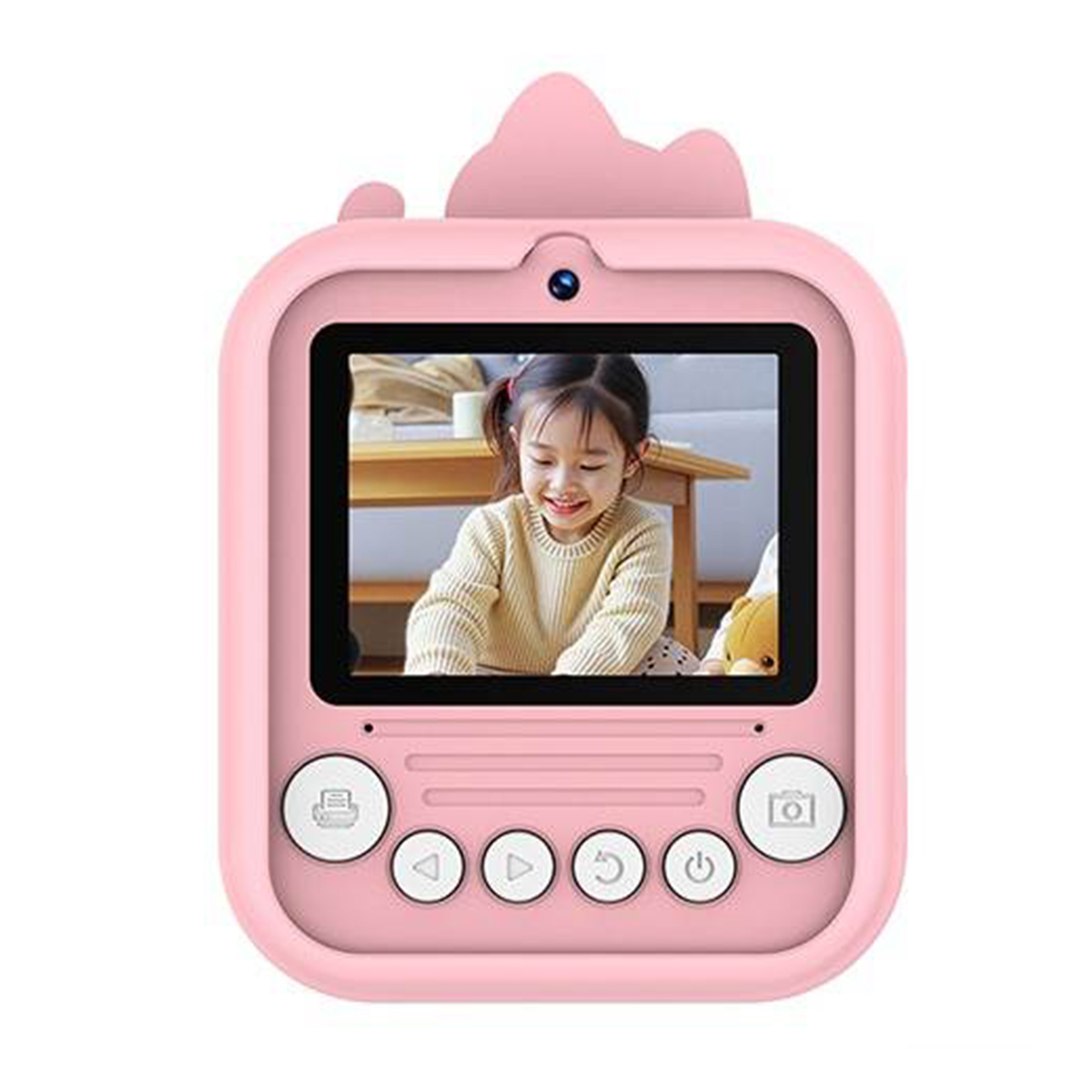 Novelty Toy Projection Toy S3 Kitten Kids Printer Camera Digital Camera DSLR HD Instant Print Ink-Free Thermal Paper 2.4" Dual Camera (Built-in Lithium Battery, Includes 2 Rolls of Thermal Paper, Approx. 50 Photos)