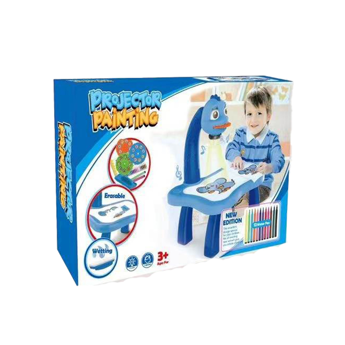 Novelty Toy Projection Drawing Board with Light and Music Built-in Blister Packaging (Large Size)