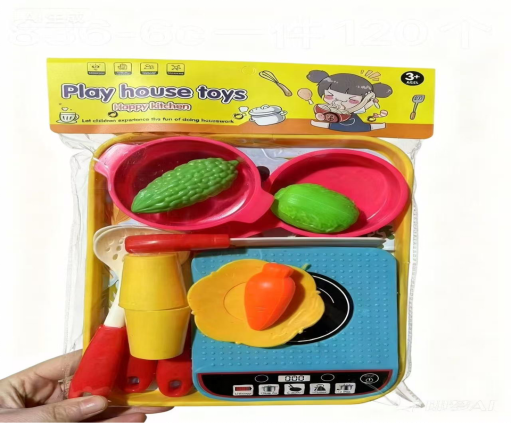 836-6C Dish Set for Kitchen Pretend Play