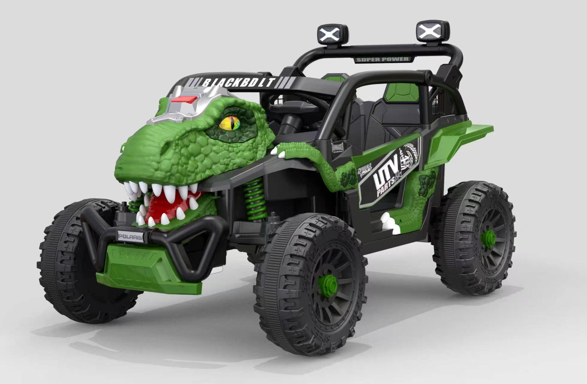 Hebei Kids Ride-On - Electric 4WD T-Rex Off-Road Vehicle (Green)