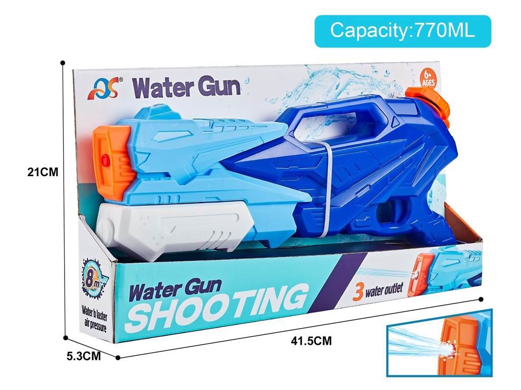 Triple-Nozzle Space Pull-Out Water Gun (Pretend Play Summer Outdoor Interactive Water Toy)