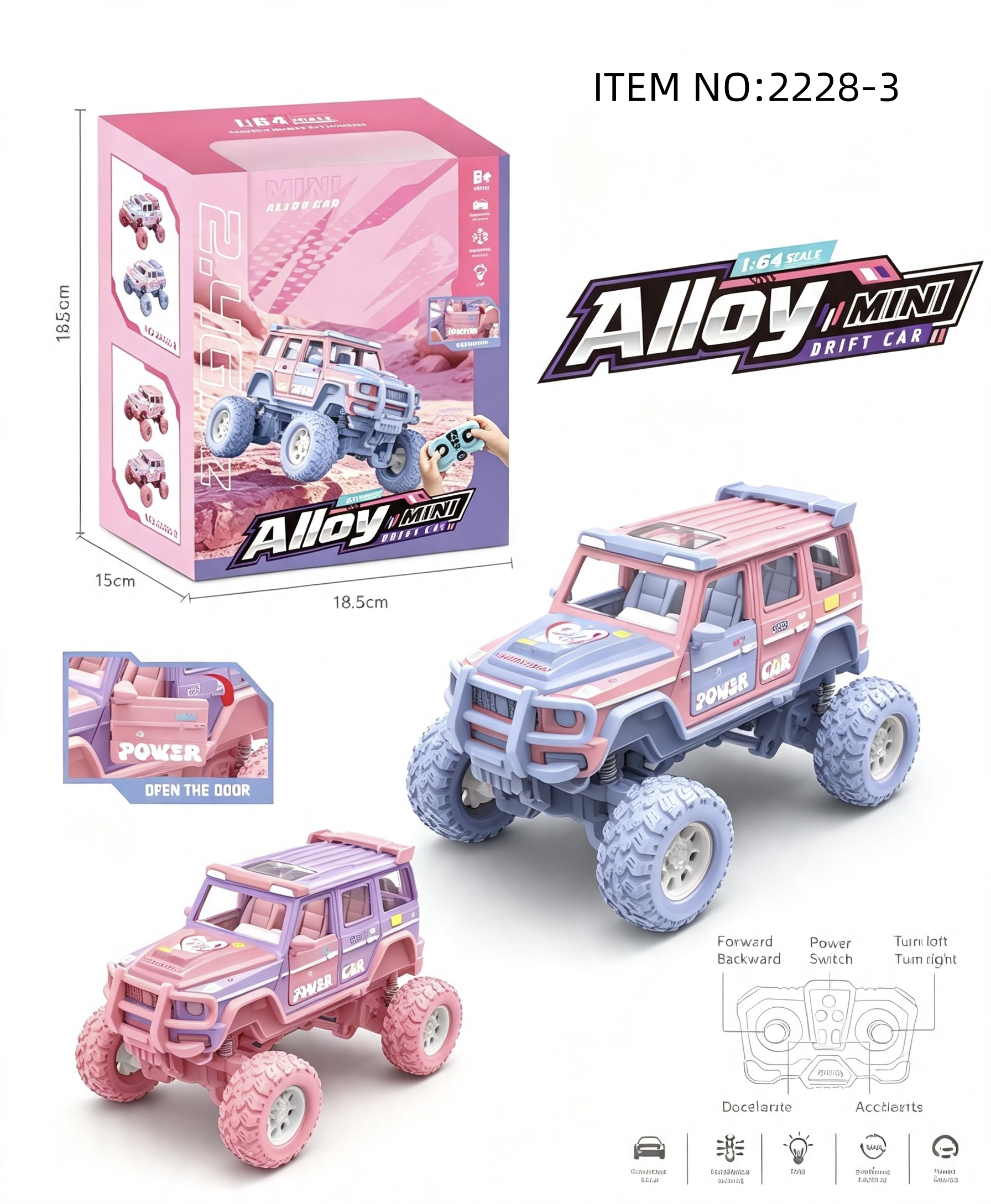 1:64 Pink Metal Remote Control G-Class