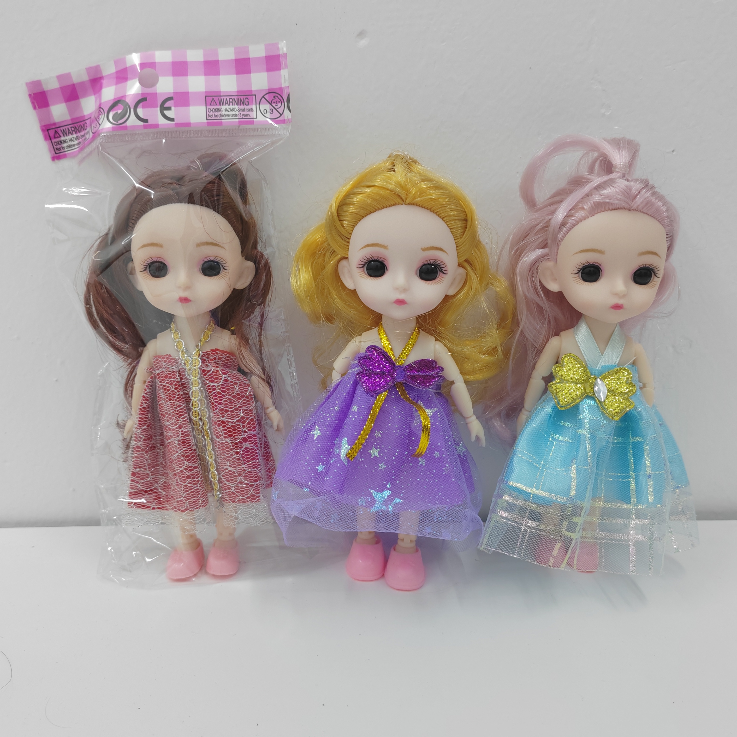 6-inch Multi-Jointed Doll Keychain Pendant with OPP Bag