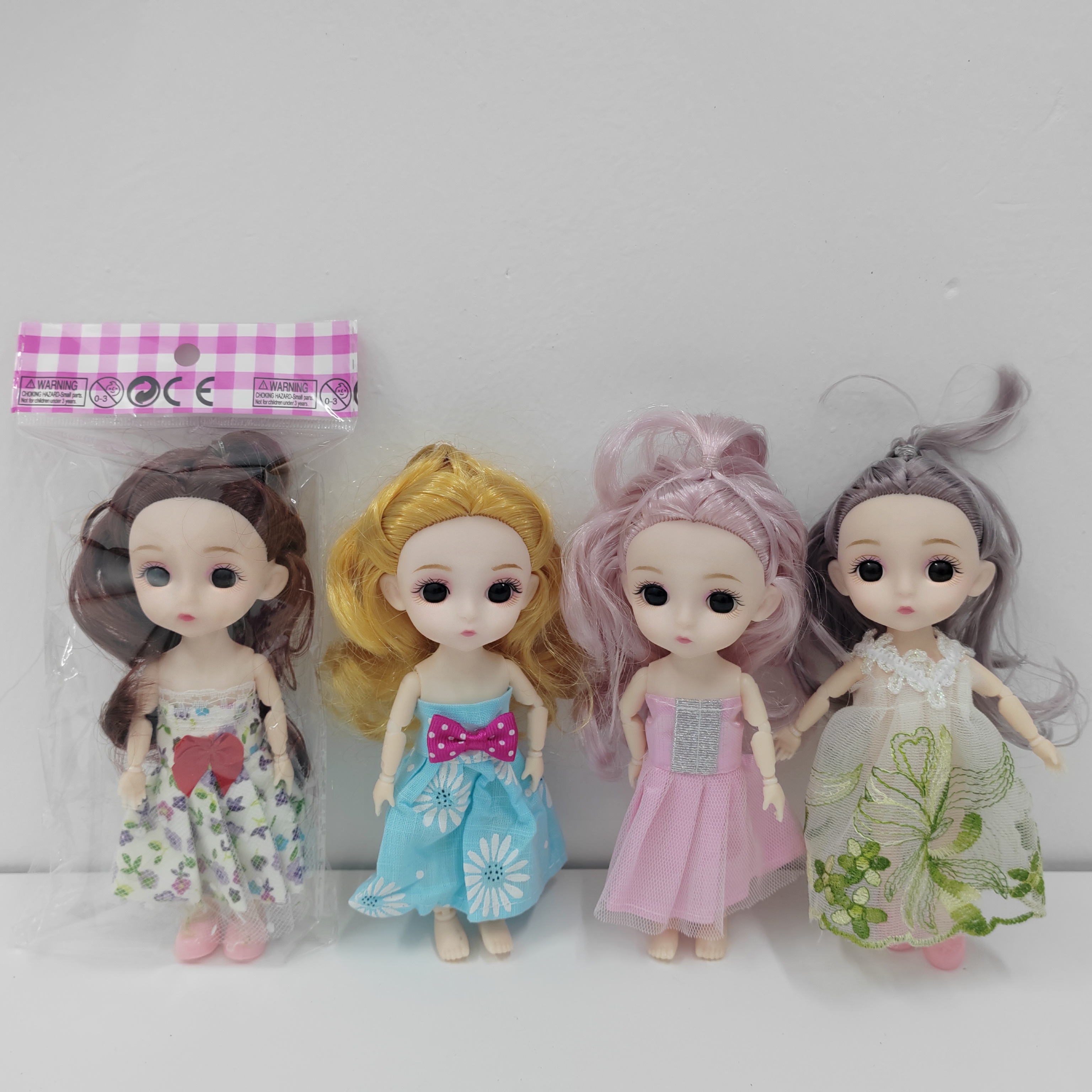 6-inch Multi-Jointed Doll Keychain Pendant with OPP Bag