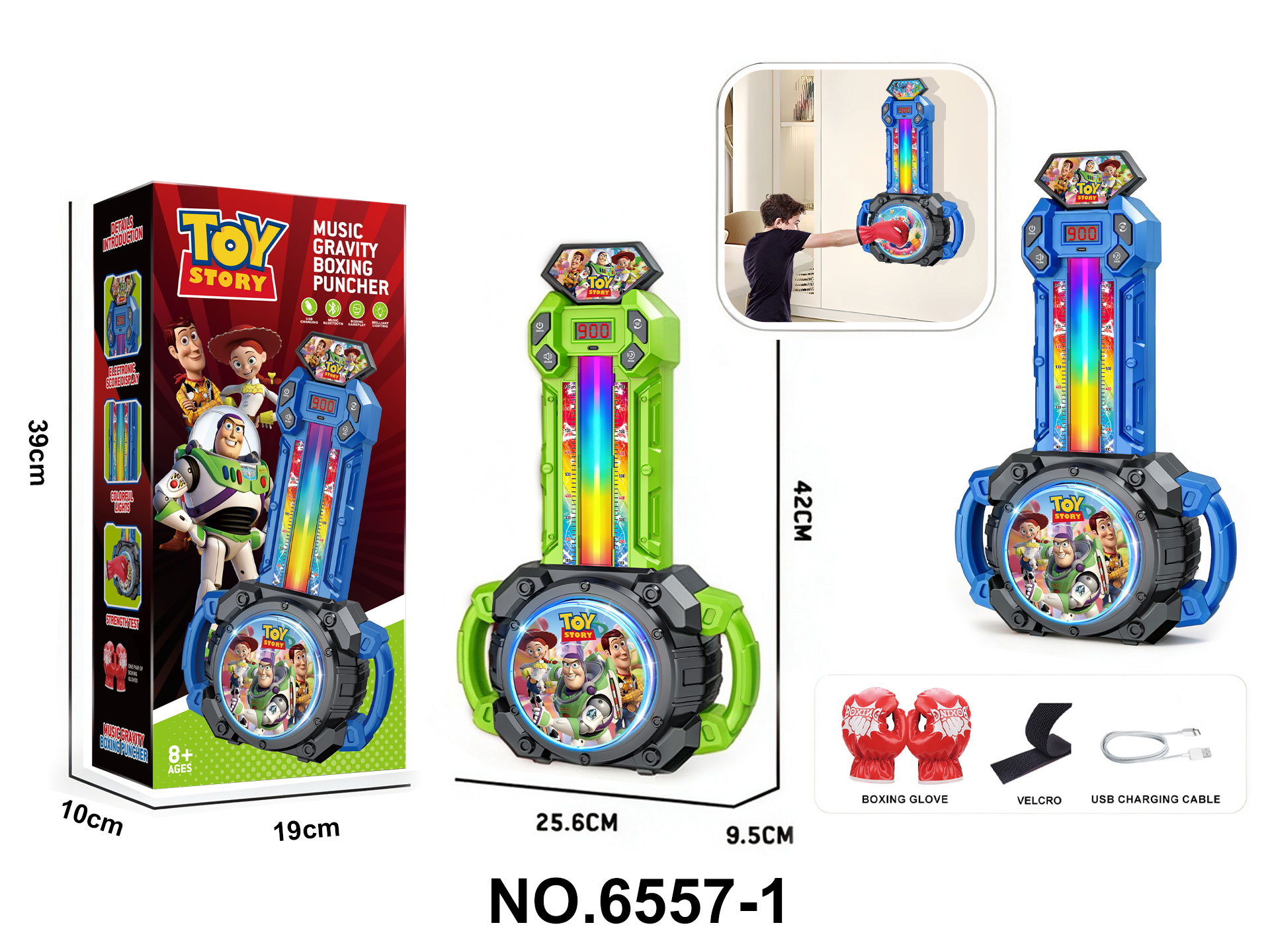 Toy Story Children's Smart Music Force-Measuring Boxing Machine Trainer [Standard Version]