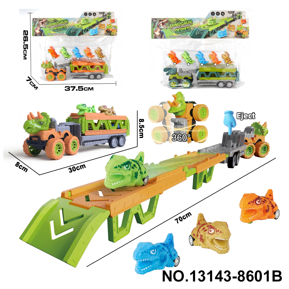 Dinosaur Inertia Launcher Cars (5-Pack Pull-Back Dinosaurs)