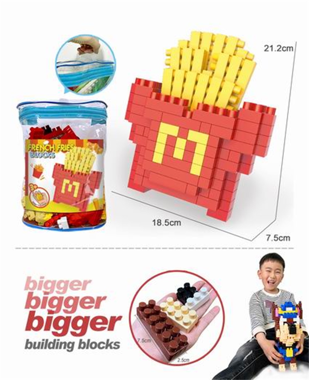 McDonald's French Fries Large Particle Building Blocks 155PCS