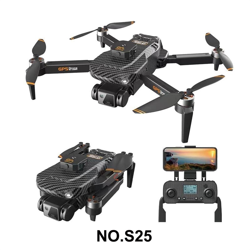 Brushless GPS Dual-Camera Optical Flow RC Drone (5G Single Antenna) WiFi 720P with ESC/3.7V/Display Remote Controller/Rechargeable Built-in Battery