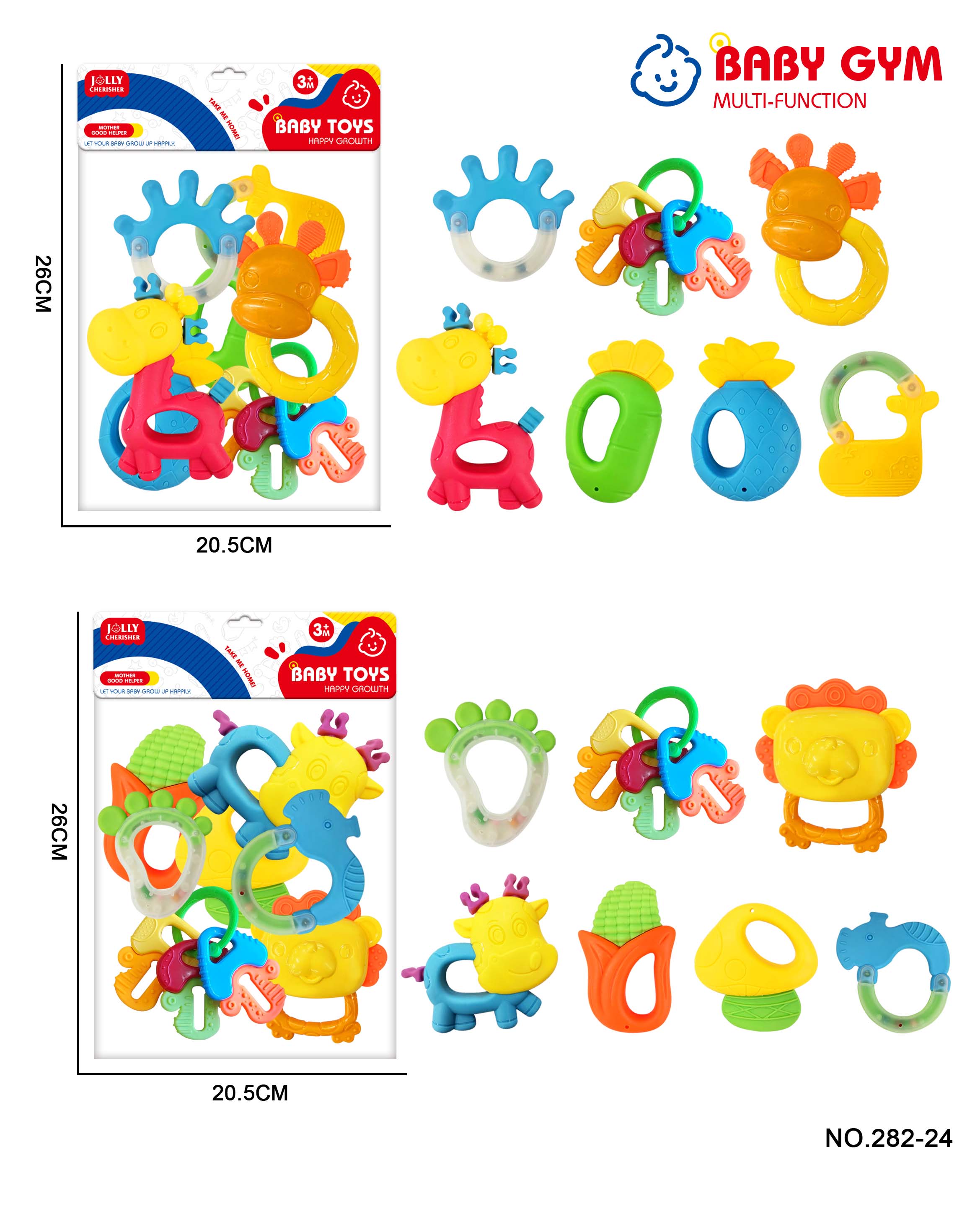 10-Piece Baby Rattle Teether Set