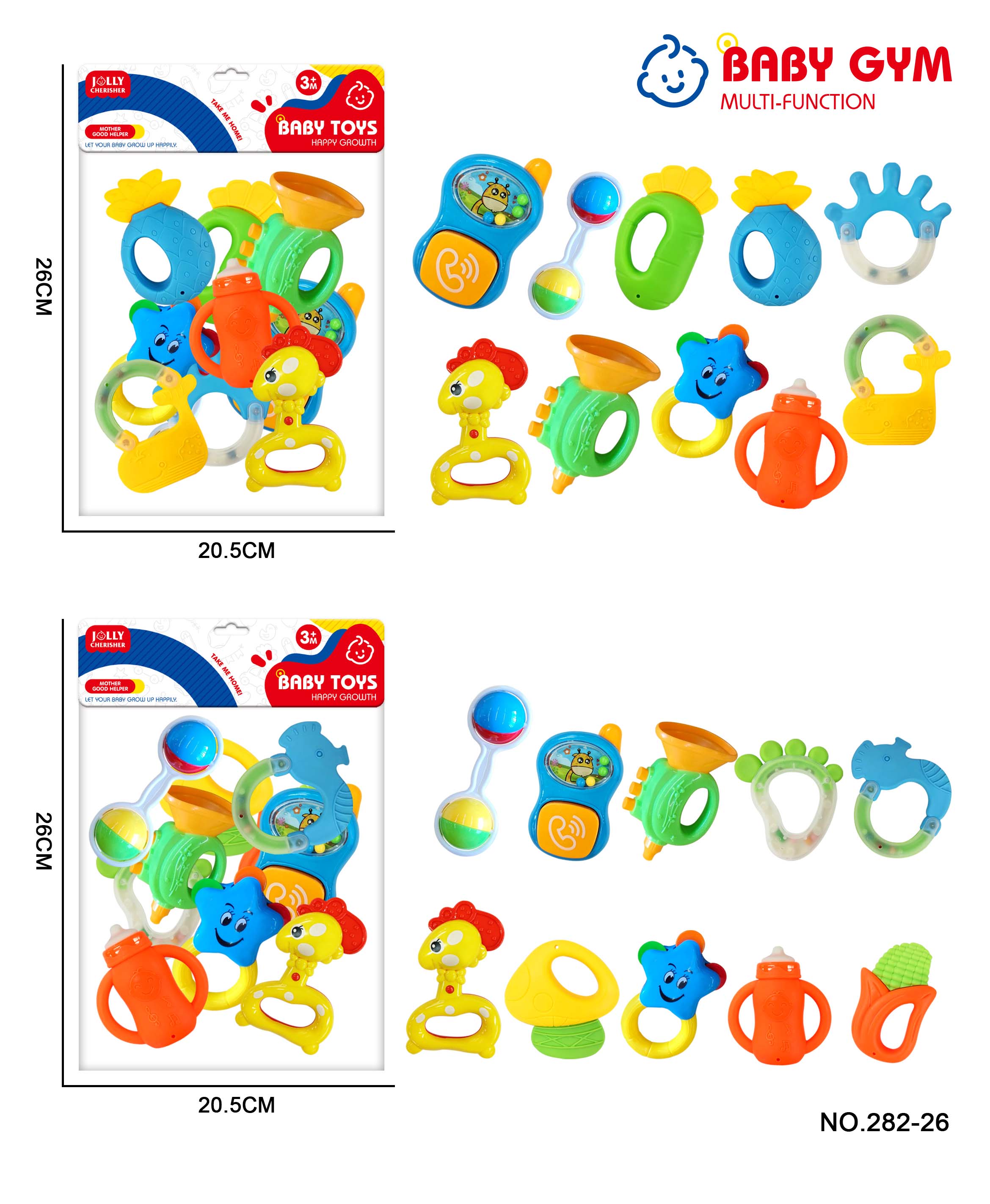 10-Piece Baby Rattle Teether Set