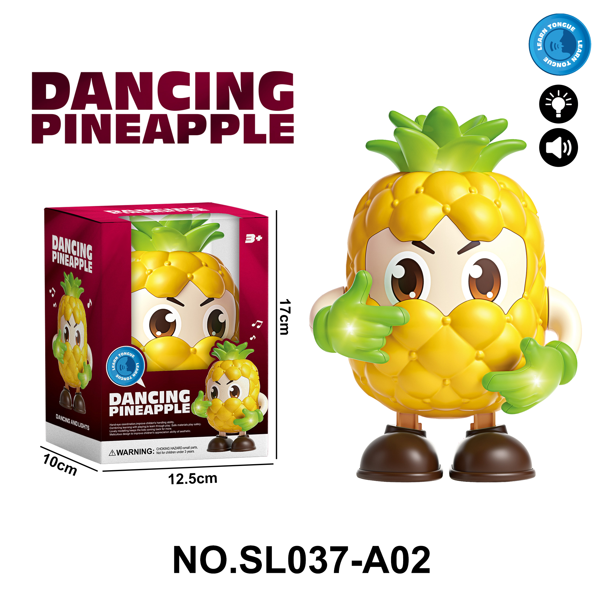 Light-Up Musical Walking Dancing Pineapple