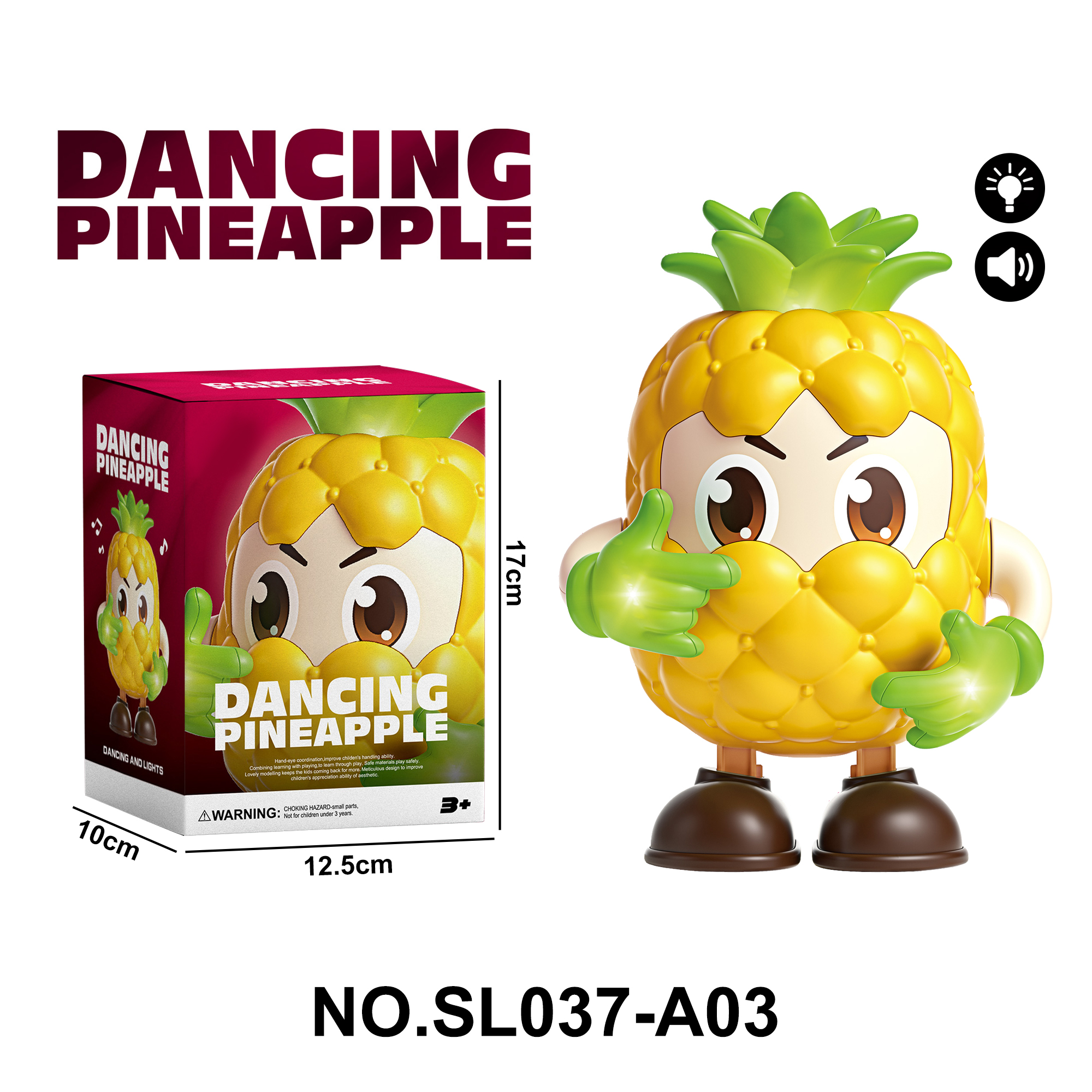 Light-Up Musical Walking Dancing Pineapple
