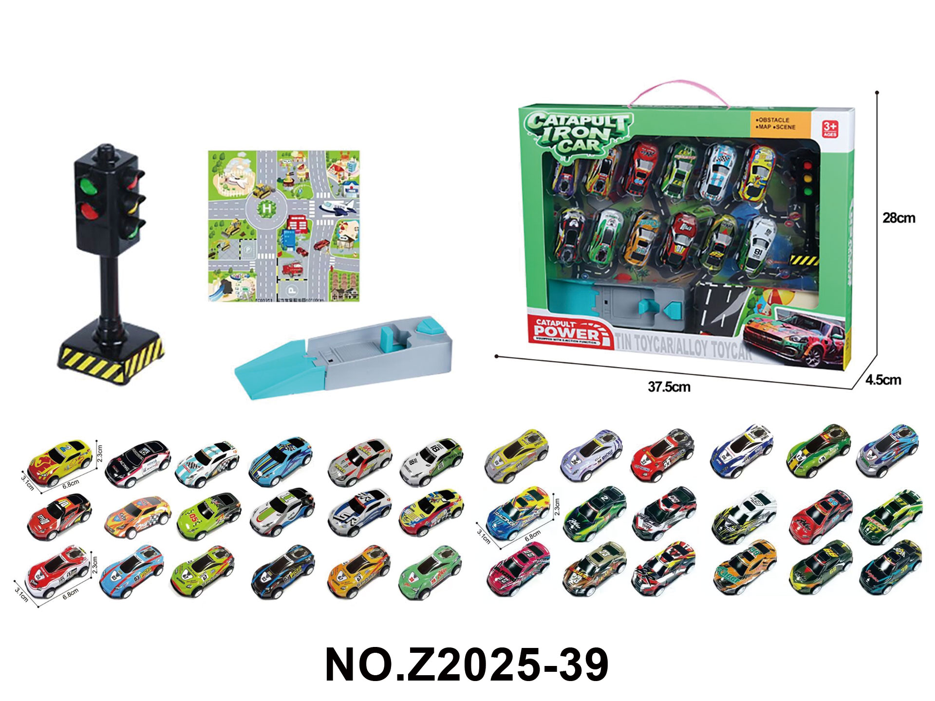 Kids' Cartoon Educational Simulation Tinplate Pull-Back Racing Car