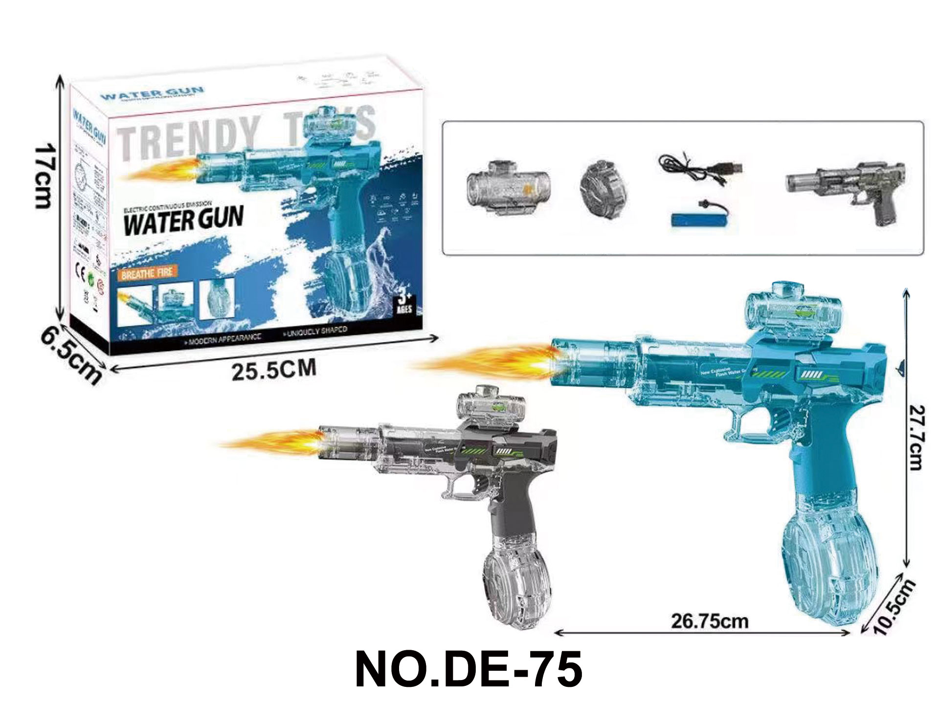 Split Ice Mouse Rapid-Fire Water Gun