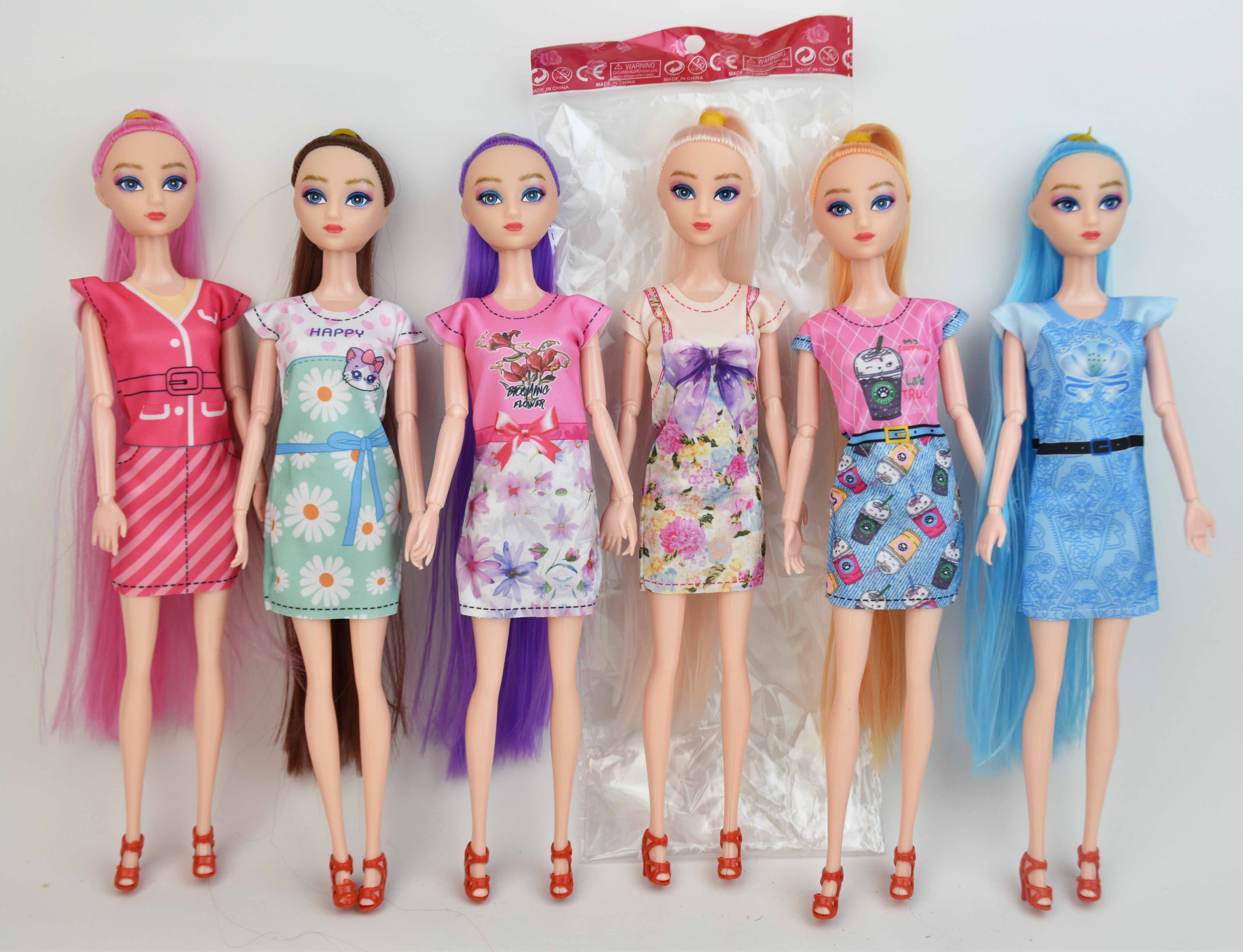 11.5-inch Solid Body 9-Joint Horse Tail Barbie Doll