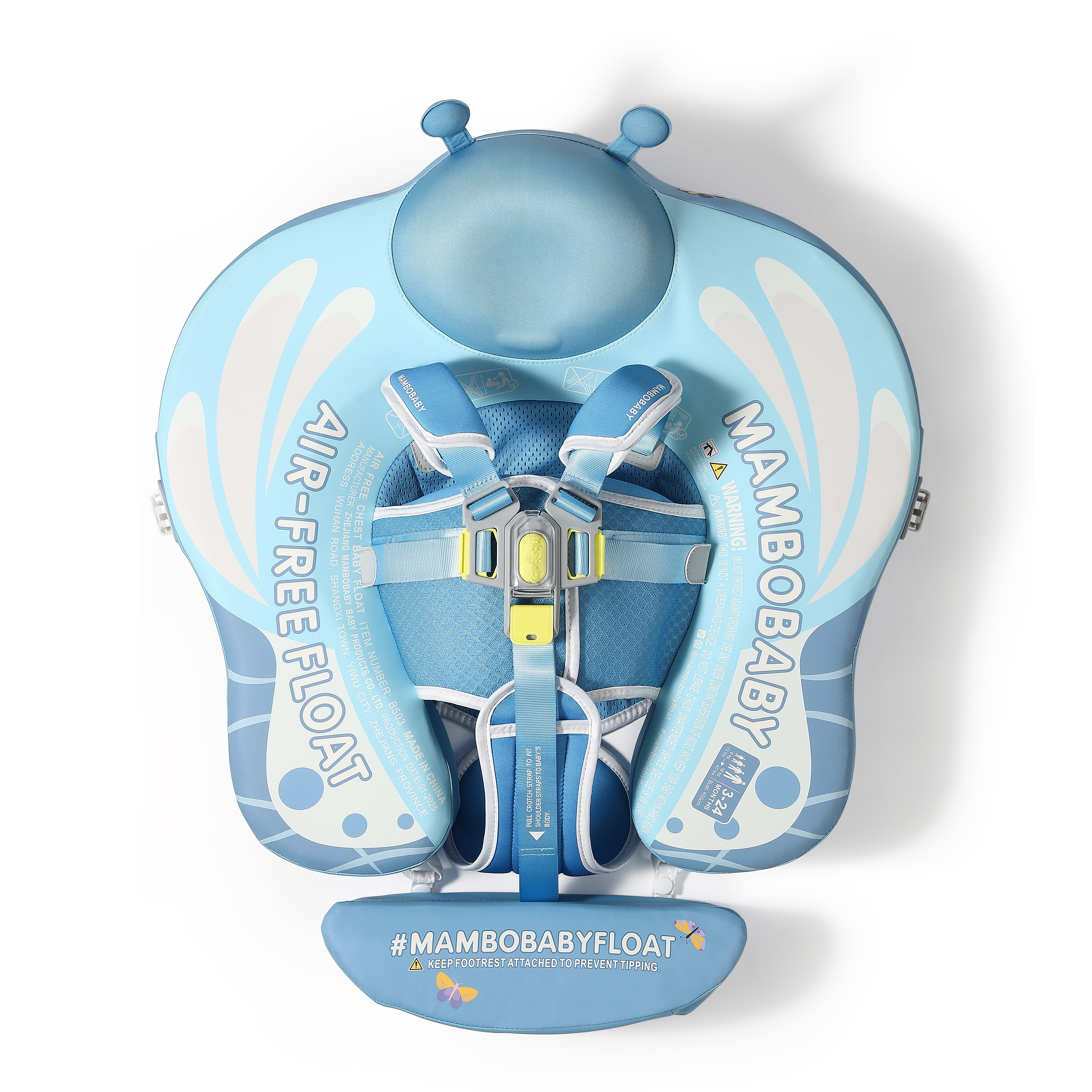 Mambobaby Solid Non-Inflatable Swim Ring for Babies, High Buoyancy Underarm Float