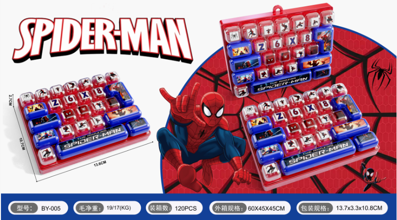 Spider-Man Stress Relief Keyboard with Light (Includes 3 CR1220 Batteries)