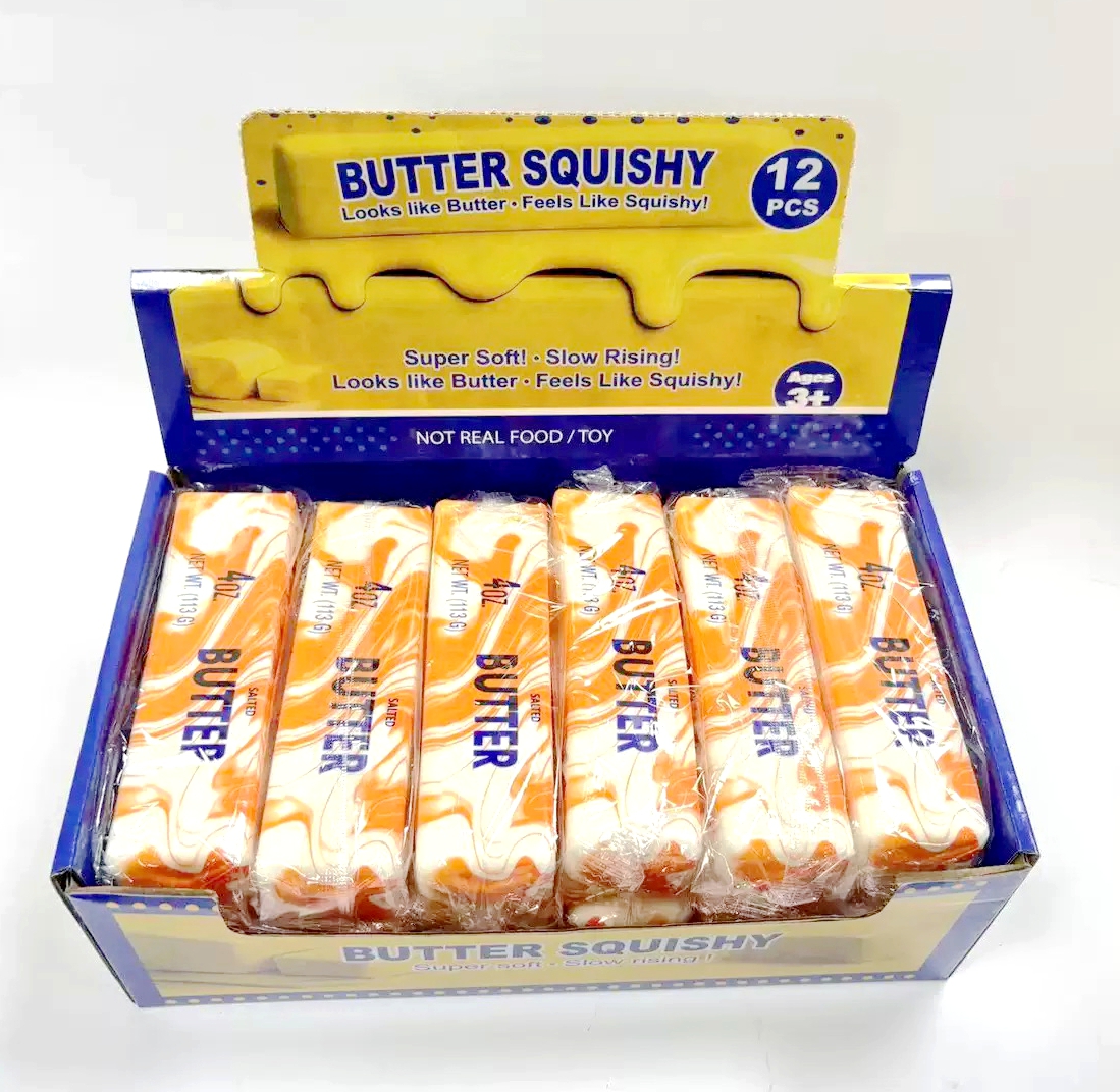12-Piece 14CM Stress-Relief Ripple Orange Butter Sticks