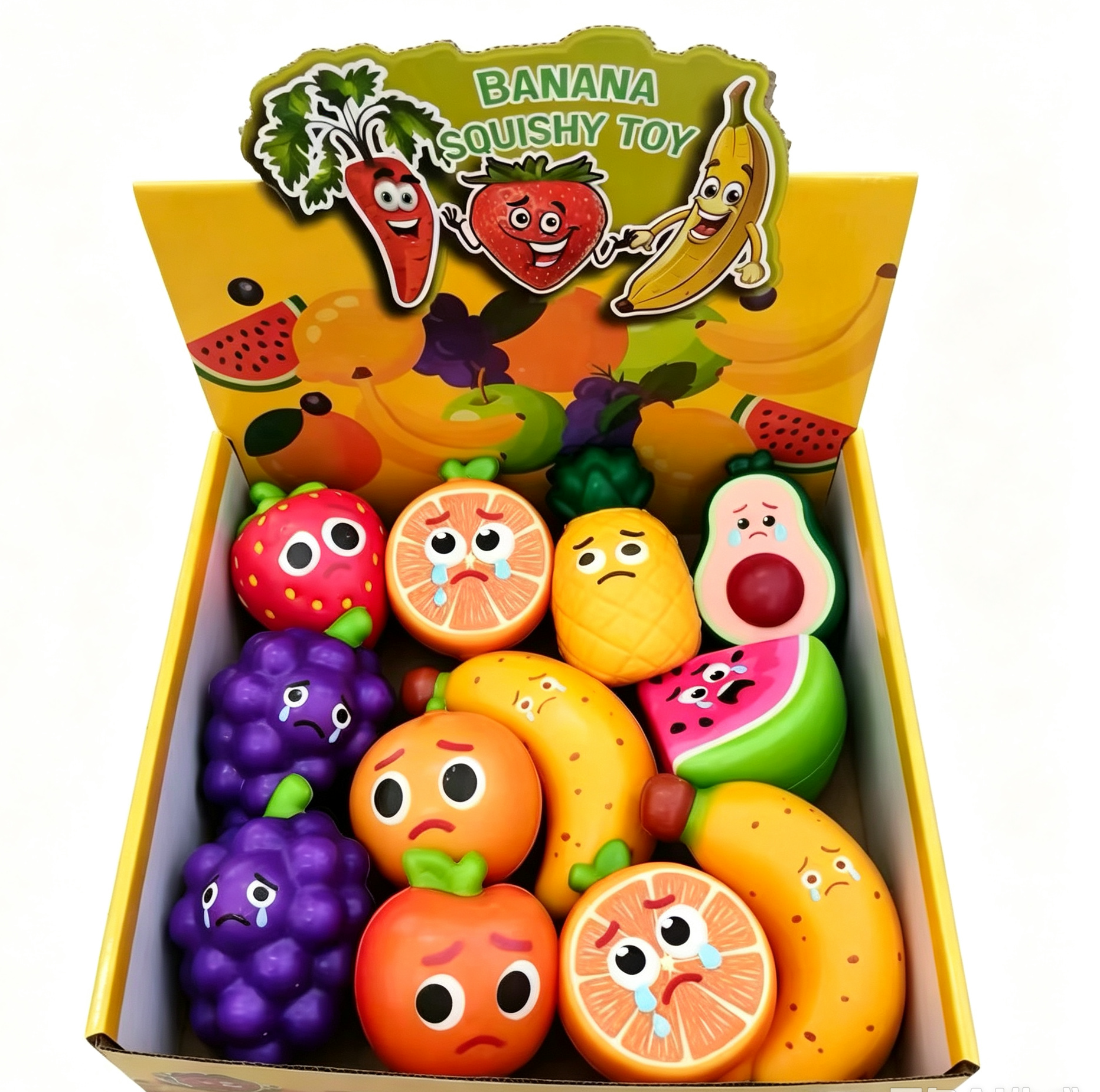 12-Piece Fruit Slow Rising Squeeze Toys