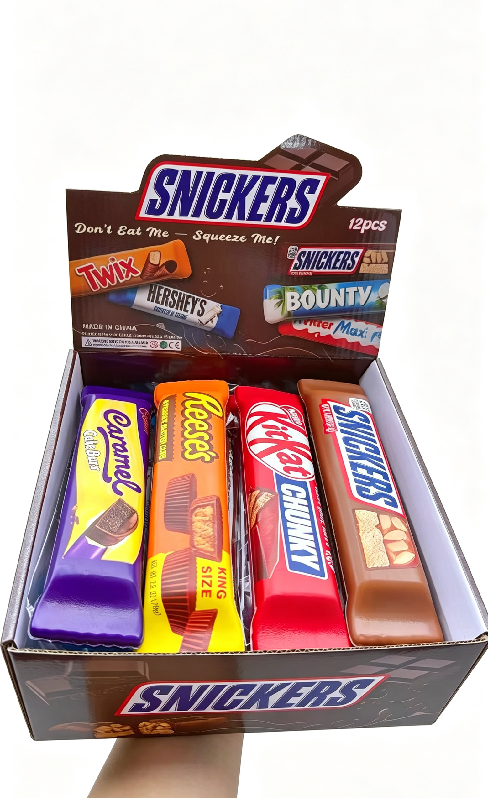 12-Pack Snickers Slow-Rising Stress Relief Toys