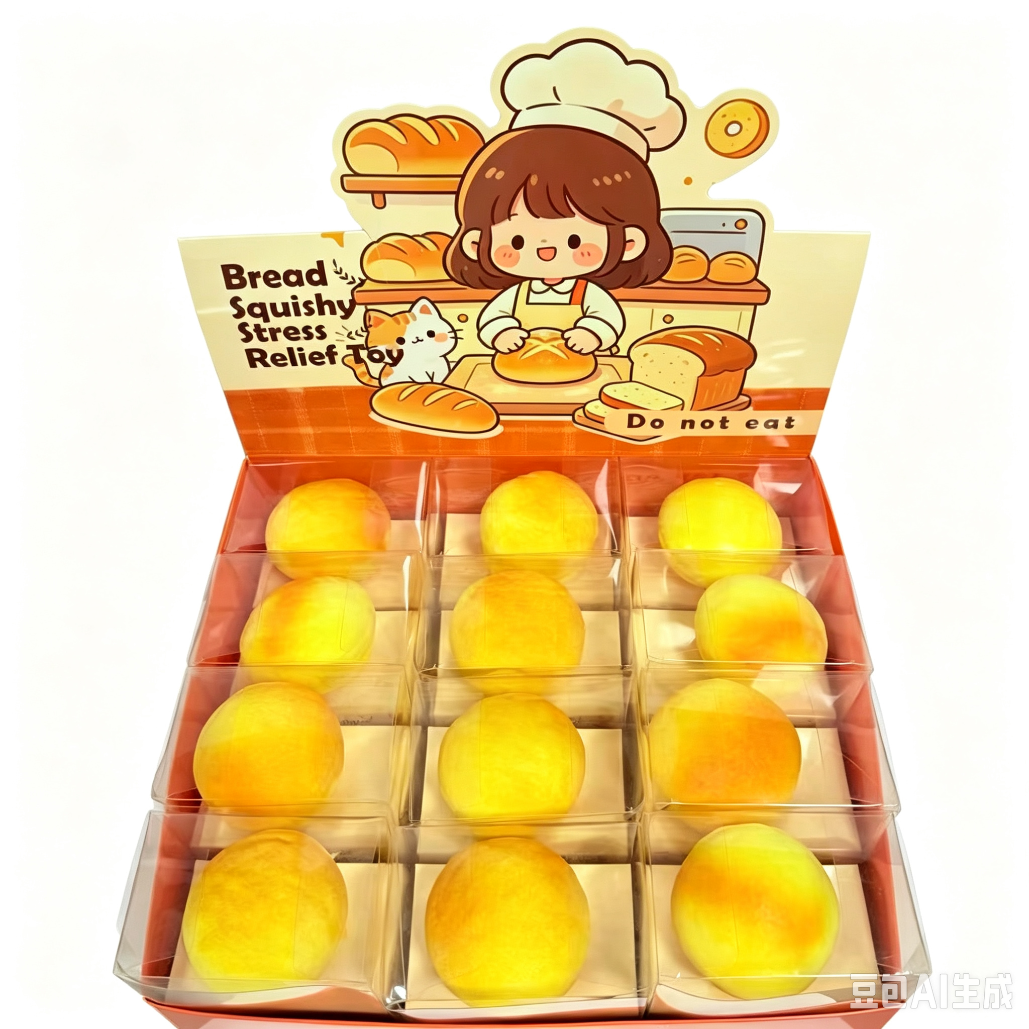 12-Piece Slow Rising Bread Stress Relief Toys