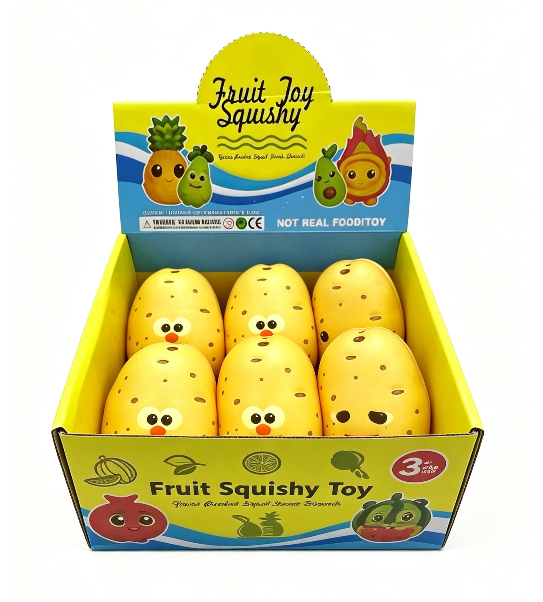 12-Piece Simulated Potato Stress Relief Squishy Toys