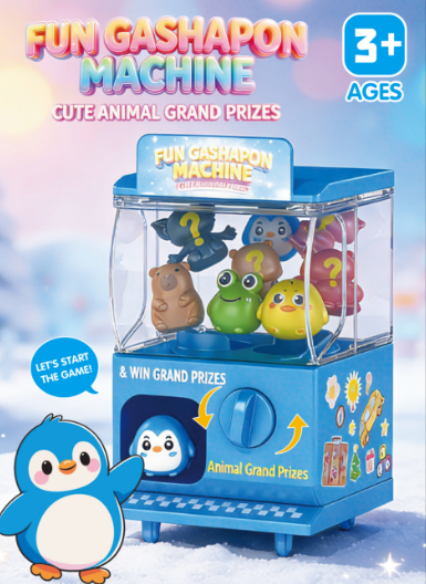 Children's Educational Toy Parent-Child Interactive Tabletop Game Mini Gachapon Penguin