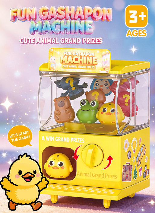 Children's Educational Toy Parent-Child Interactive Tabletop Game Mini Gacha Machine Duck