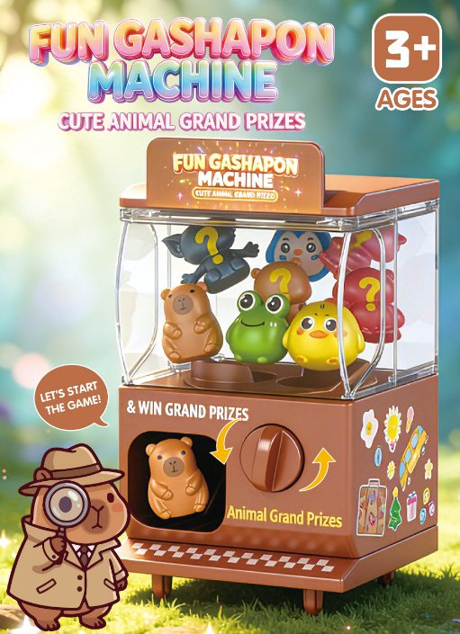 Children's Educational Toy Parent-Child Interactive Tabletop Game Mini Gacha Machine Capybara