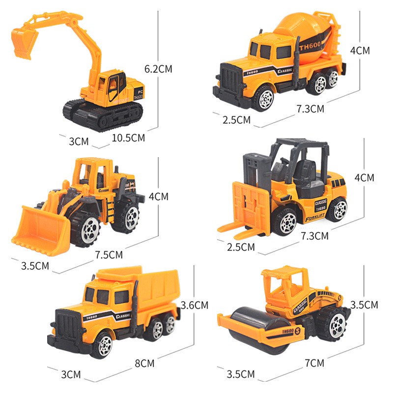 Alloy - Dump Truck [6 PCS]