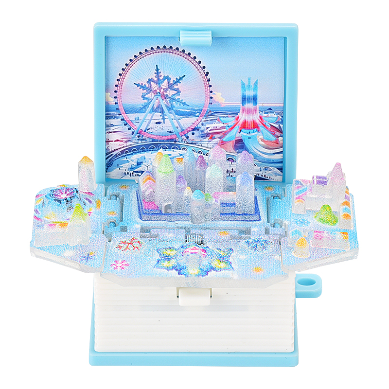 Ice and Snow World 3D Folding Keychain Mini Puzzle Toy Pop-up Book
